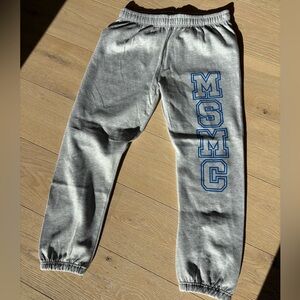 Collegiate Gray Sweatpants with Blue Lettering - Mount Saint Mary
